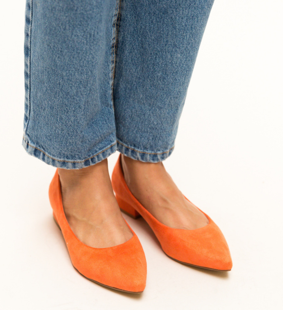 Pantofi Niam Portocalii cu Toc - Eleganță și Stil - imagine 2