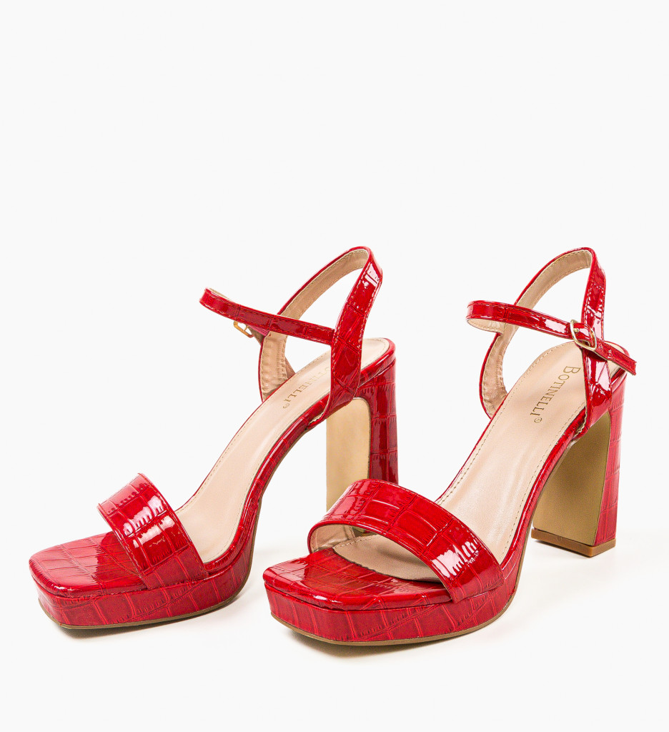 Sandale Rosii cu Toc Ayafy | Eleganță Remarcabilă - imagine 7