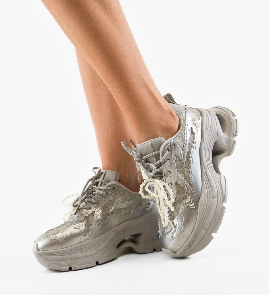 Sneakers Dama Griffith Gri - Confort și Stil Urban - imagine 4