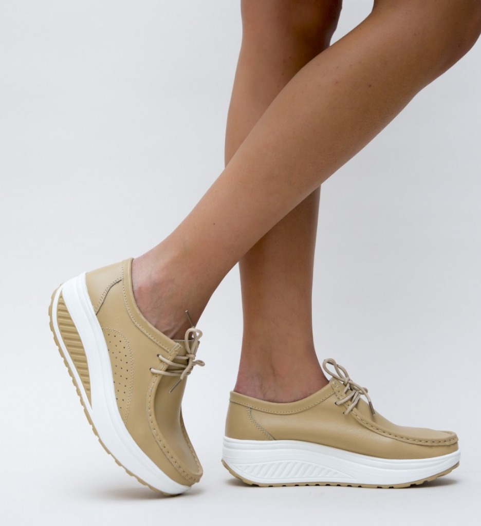 Pantofi Casual Roly Bej - Confort și Stil Zilnic - imagine 3