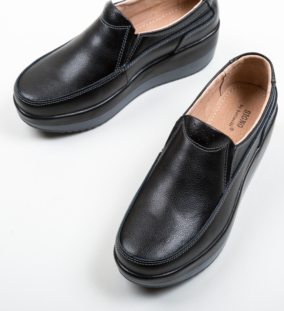 Pantofi Freeman Negri - Eleganță Casual Zilnică - imagine 4