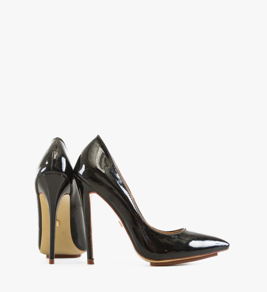 Pantofi Dama Kajne Negri cu Toc Elegant - imagine 4