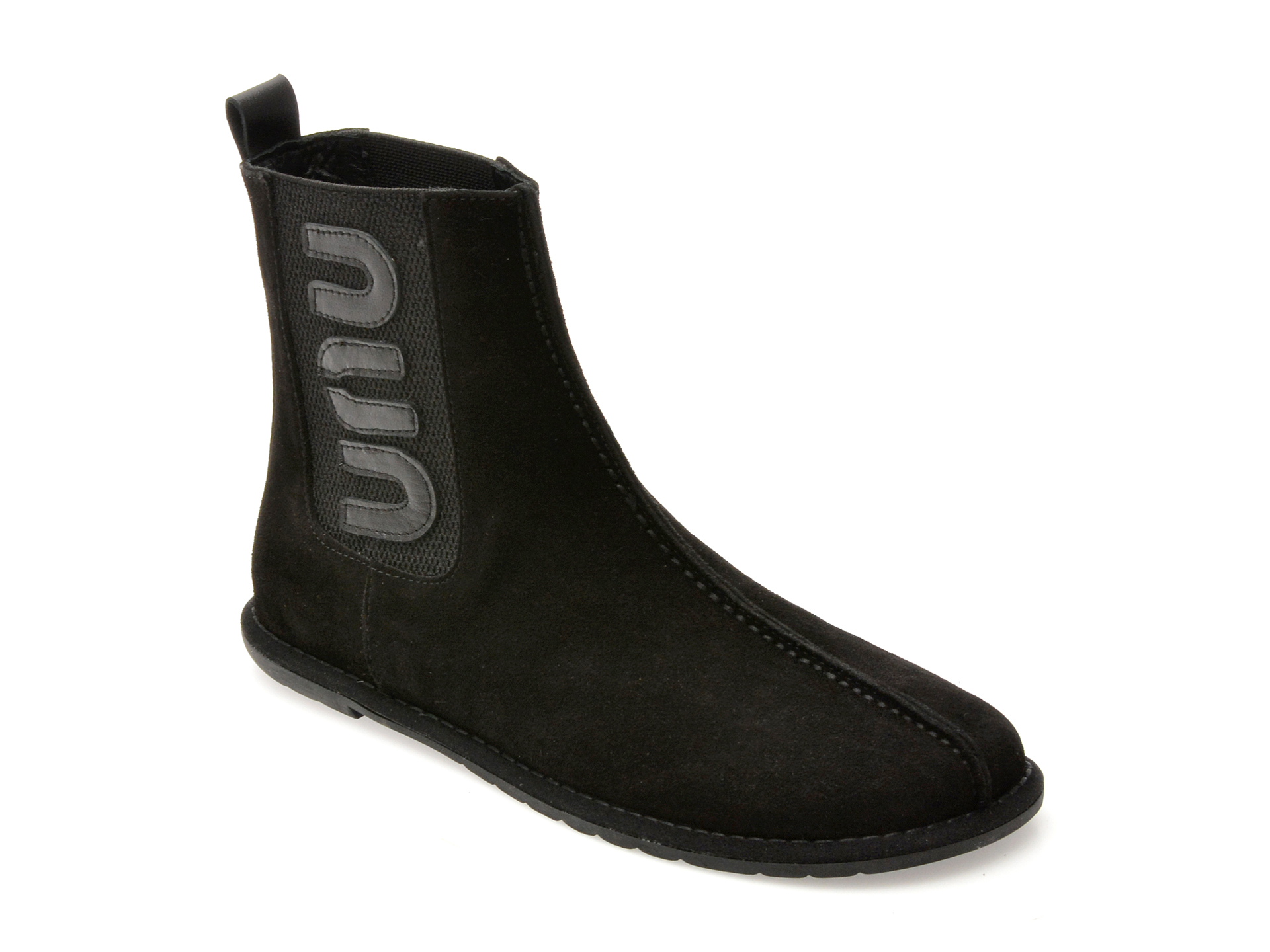 Ghete IMAGE negre din piele intoarsa - Eleganță și confort