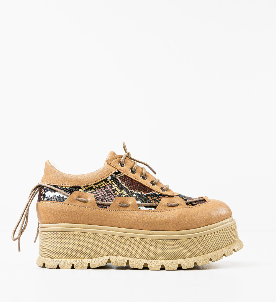 Pantofi Casual Danrta Bej 2 - Confort - imagine 5