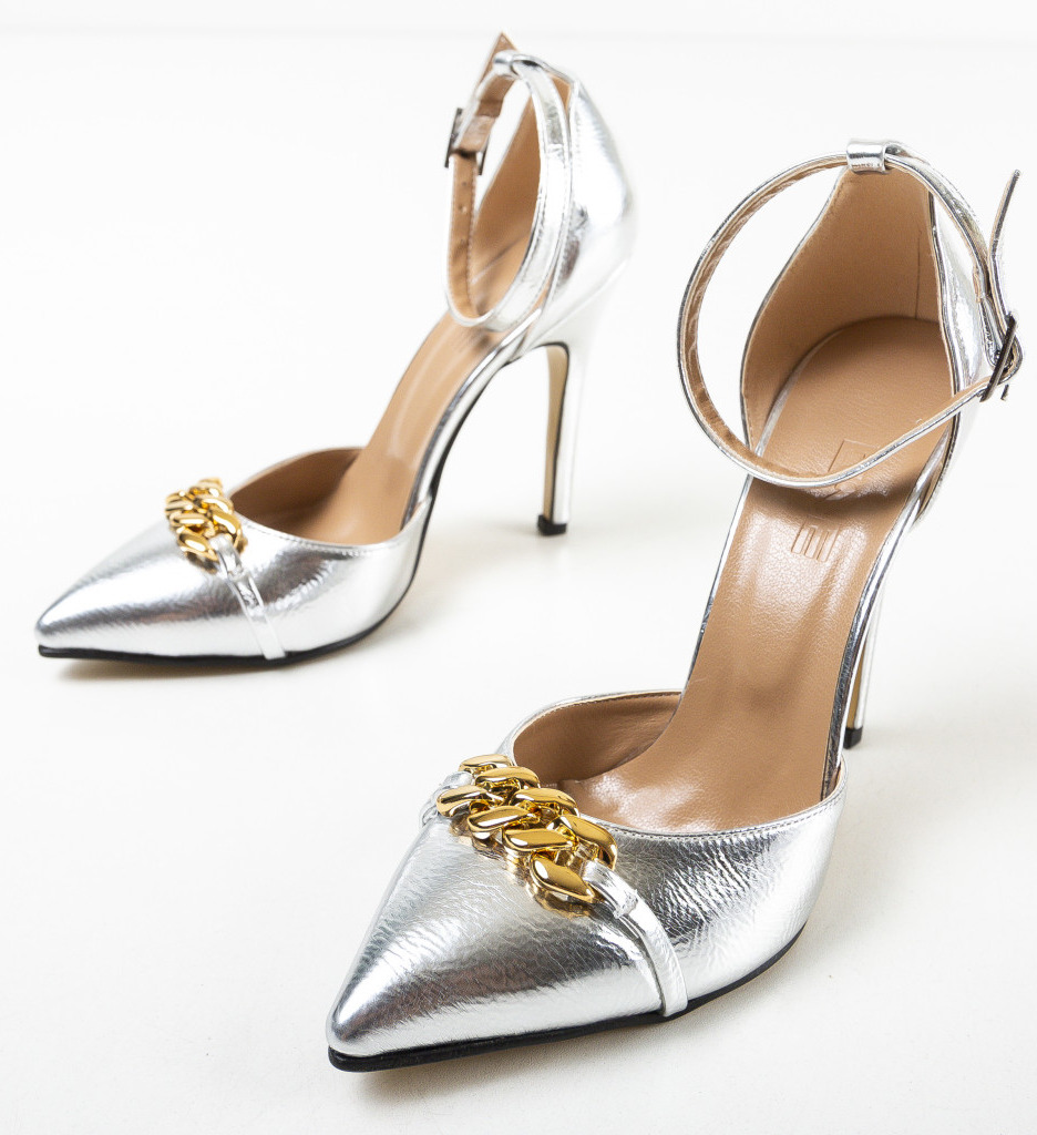 Pantofi Deler Argintii | Eleganță la Evenimente - imagine 5