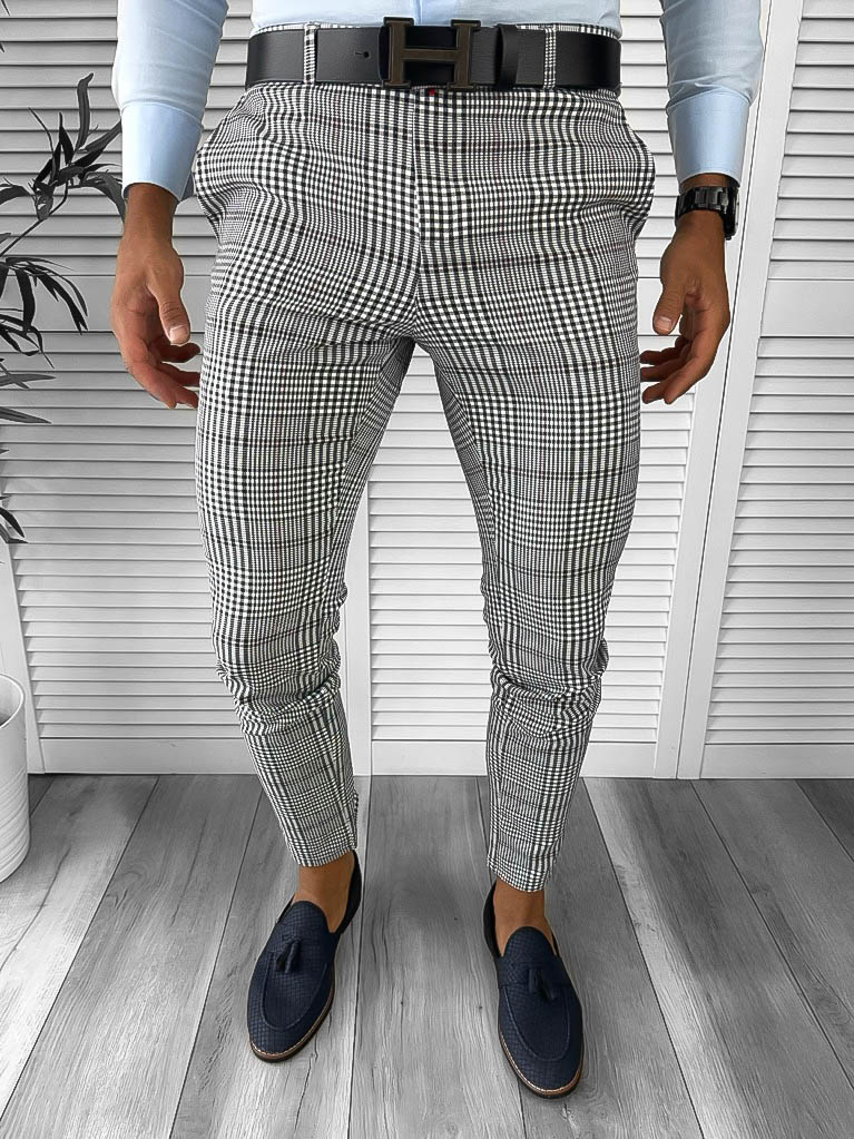 Pantaloni Barbati Eleganti in Carouri Conici