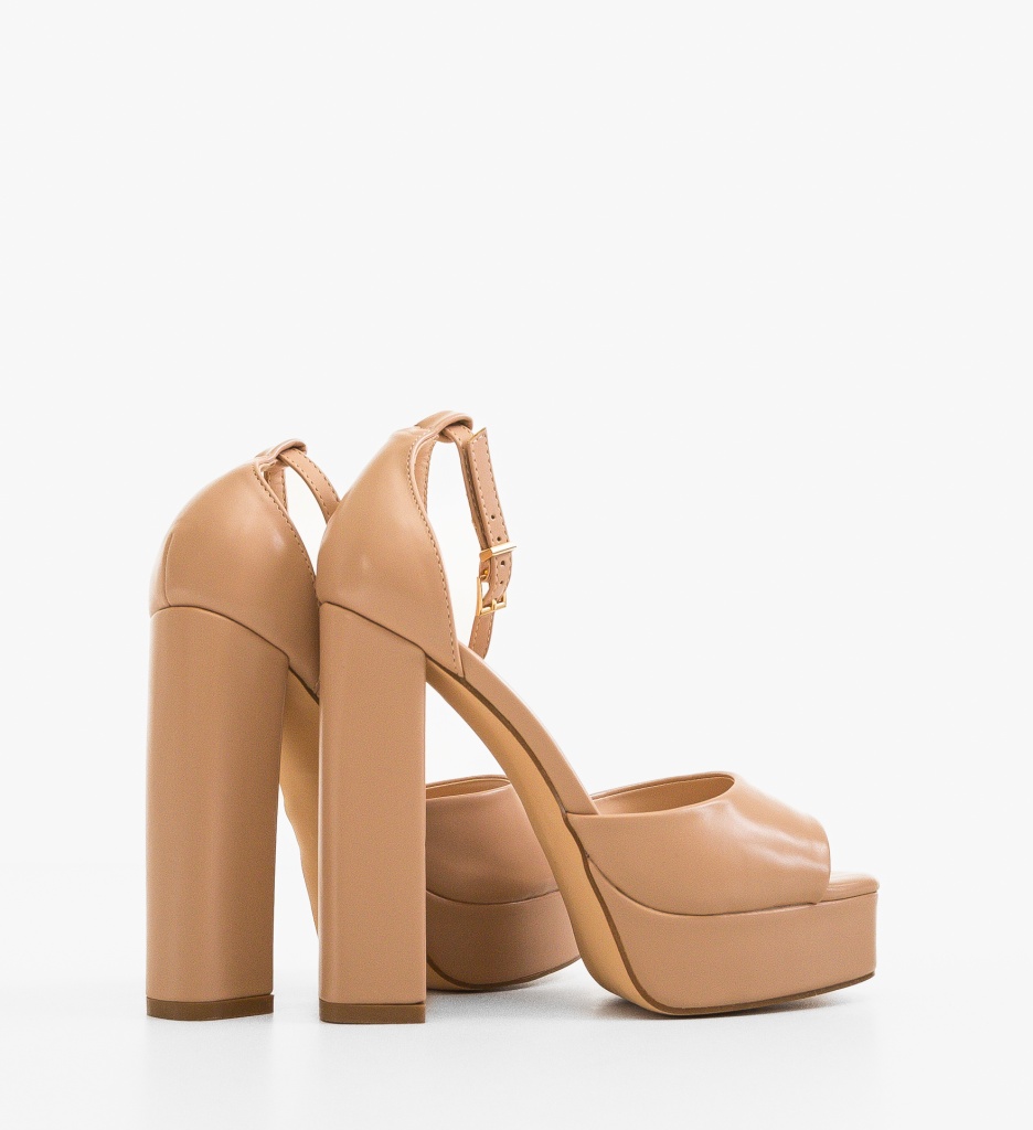 Sandale Flora Nude - Eleganță și Confort - imagine 3