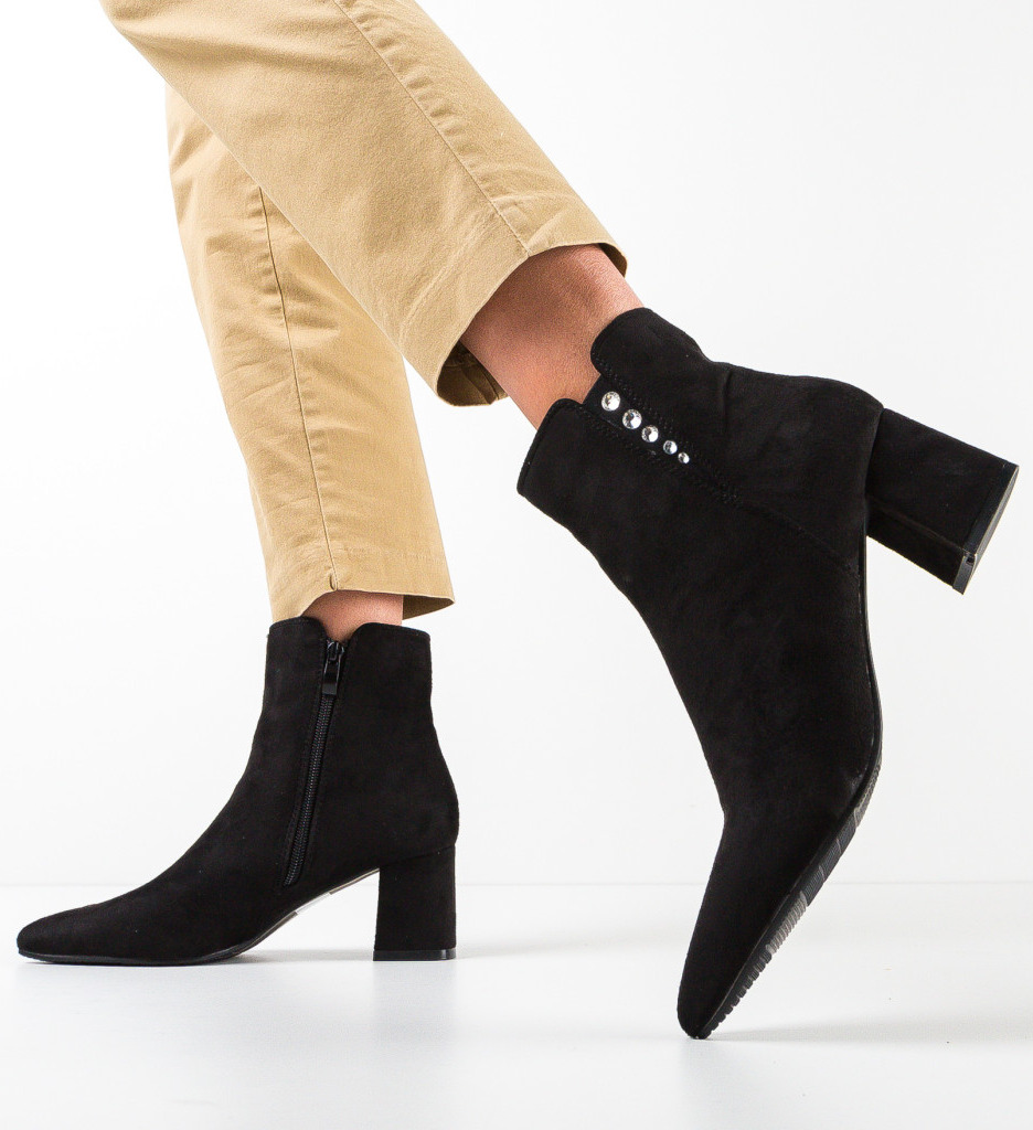 Botine Dama Rezaq Negre | Eleganță și Stil - imagine 11