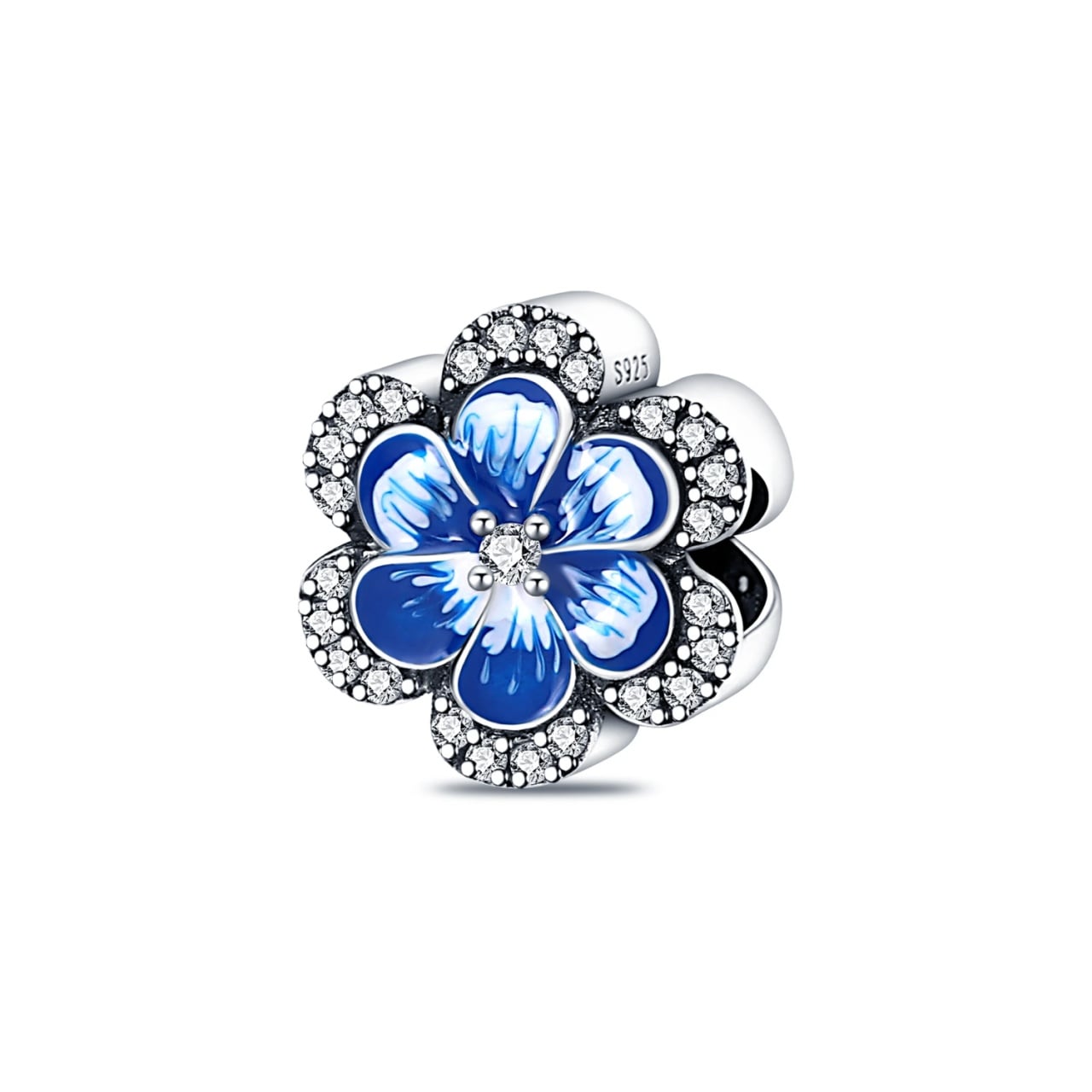 Charm Argint Delis Floare - Design Elegant