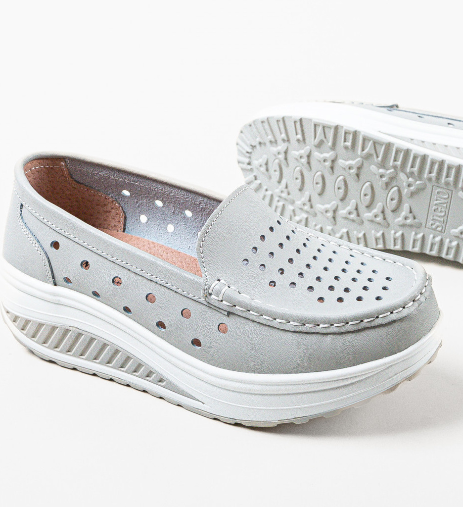 Pantofi Casual Buga Gri - Confort și Stil - imagine 6