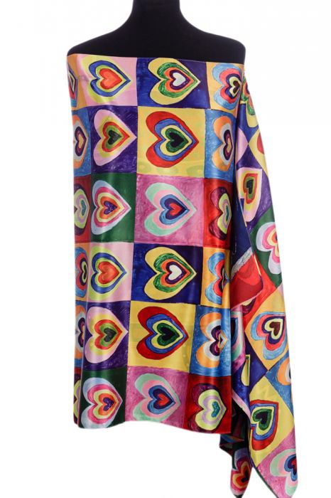 Esarfă matase Shopika | Design artistic Kandinski