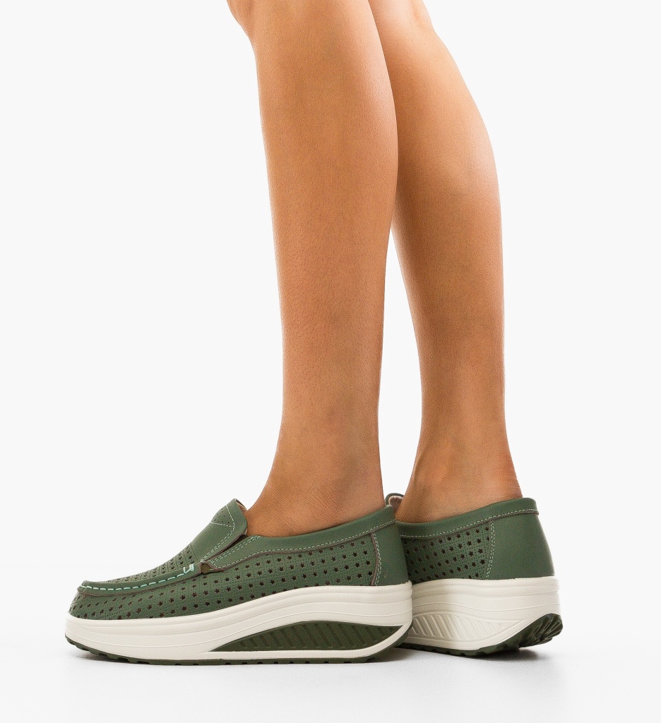 Pantofi Casual Bicaz Verzi - Stil și Confort - imagine 2