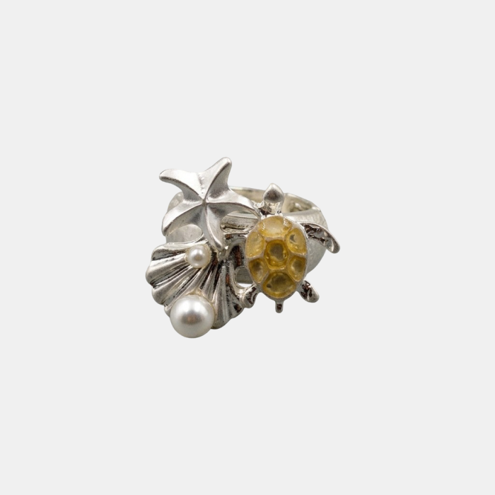 Inel Argintiu Reglabil Shopika | Design Marine Elegant