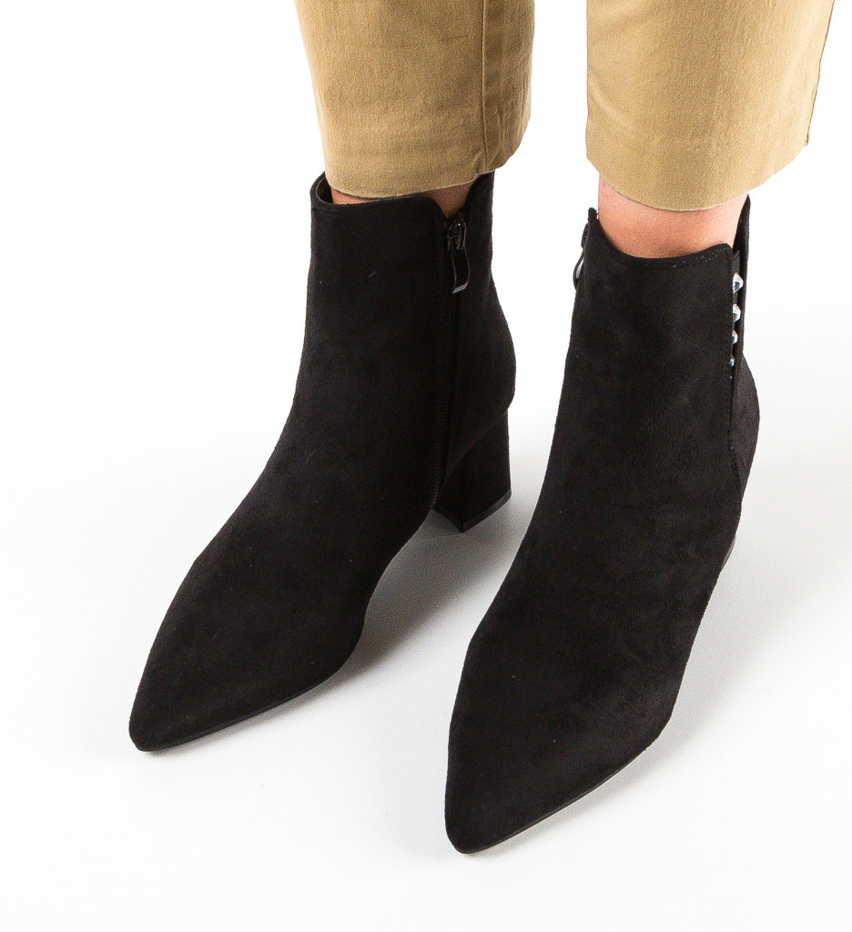 Botine Dama Rezaq Negre | Eleganță și Stil - imagine 3
