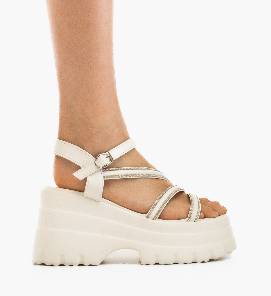 Platforme Dama Albe Grymyz | Elegante si Comode - imagine 6