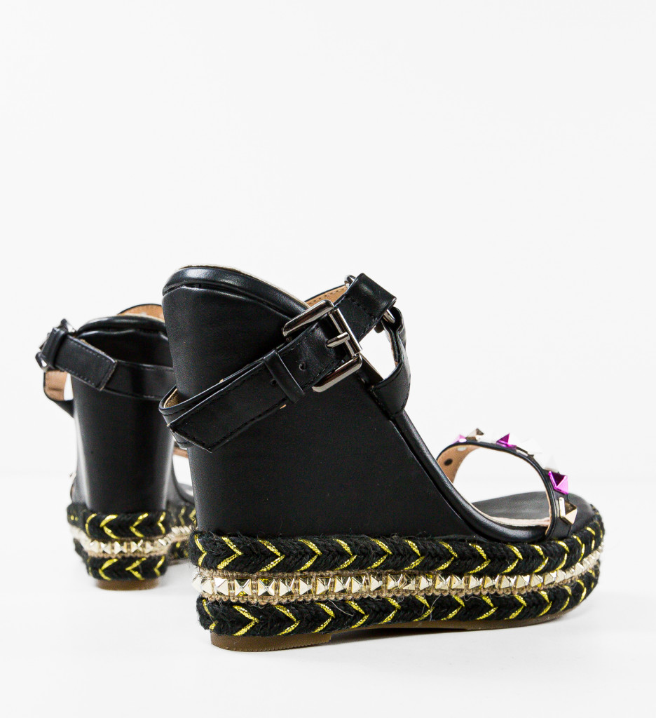Platforme Dama Jakanza Negre | Eleganță și Stil - imagine 6