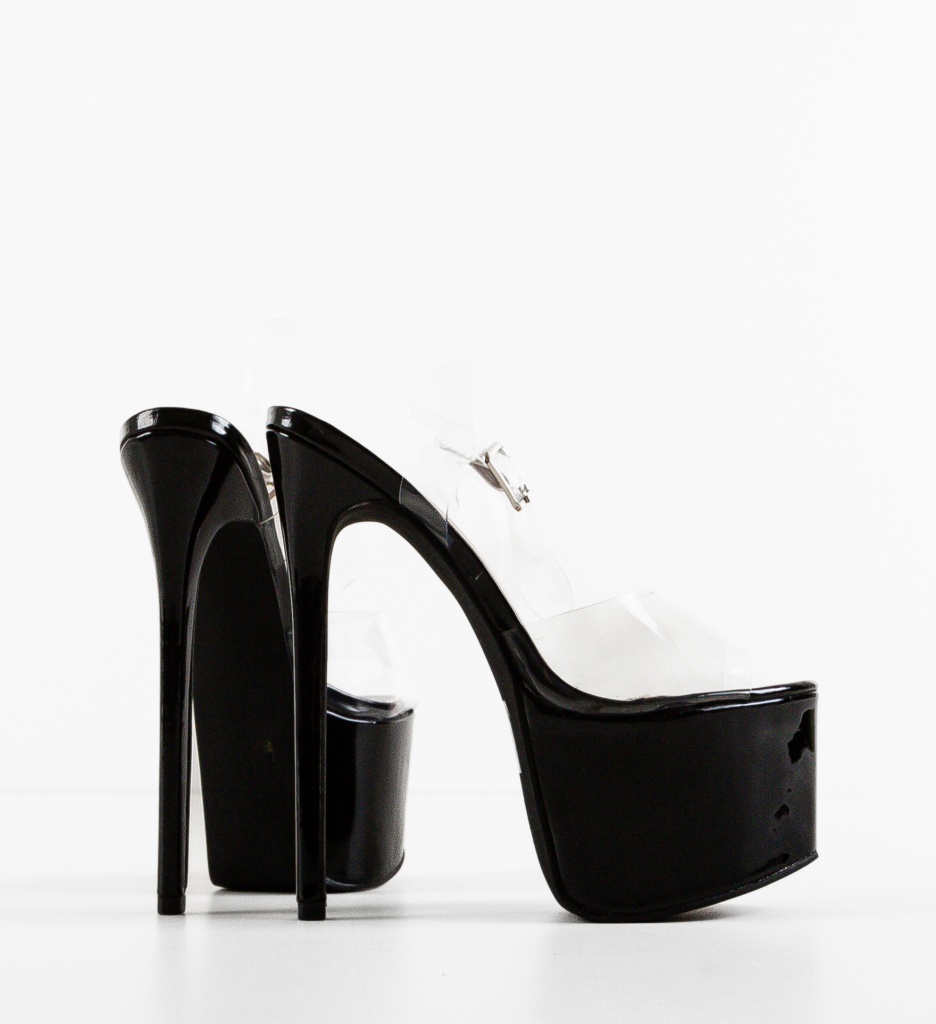 Sandale cu Toc Kimiko Negre | Eleganță Maximă - imagine 4