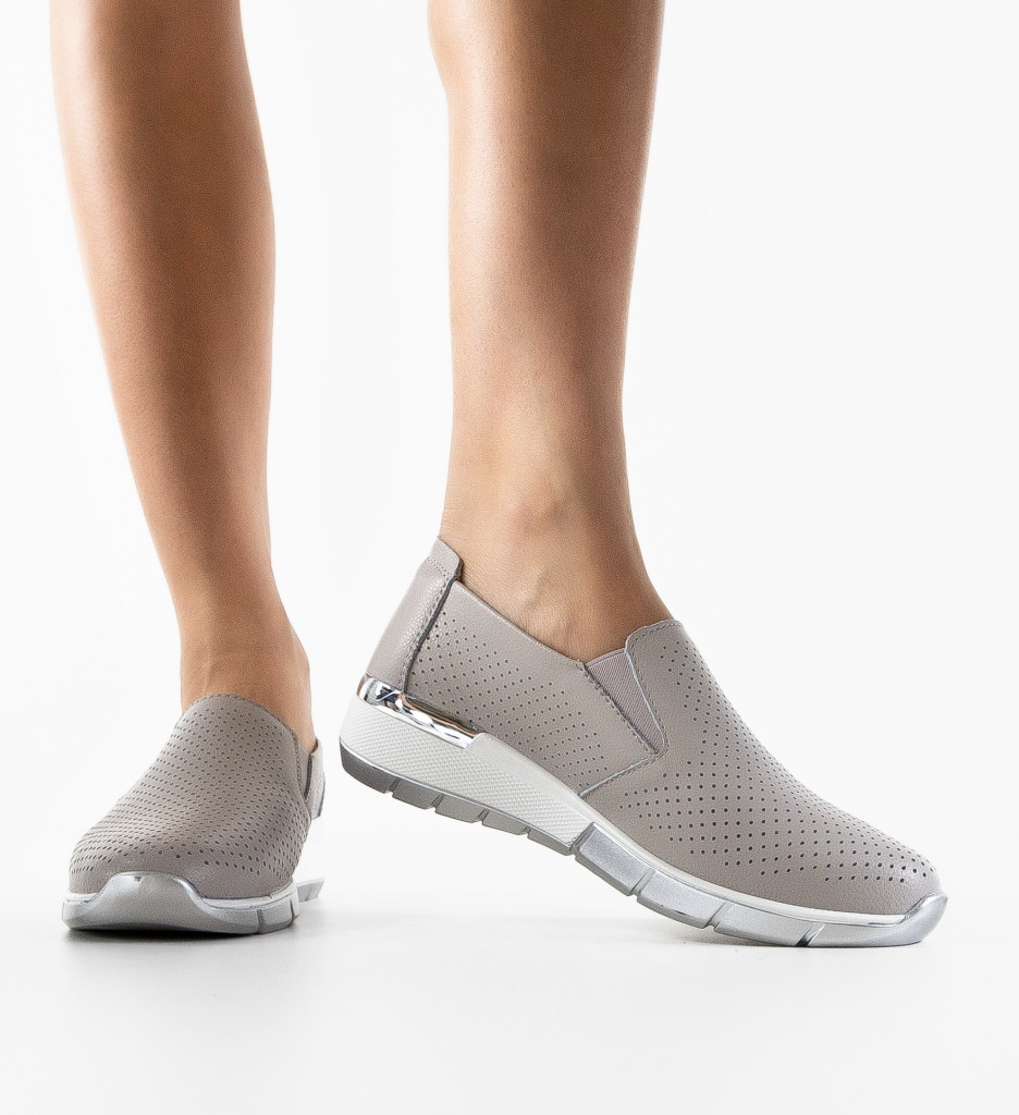 Pantofi Pufine Gri | Confort și Stil Casual