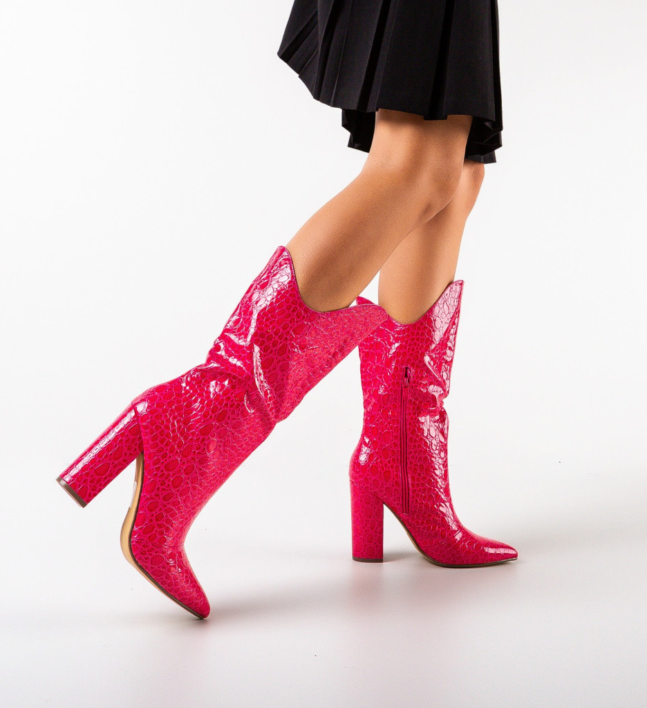 Cizme Ezekiel Fuchsia - Stil și Eleganță - imagine 3