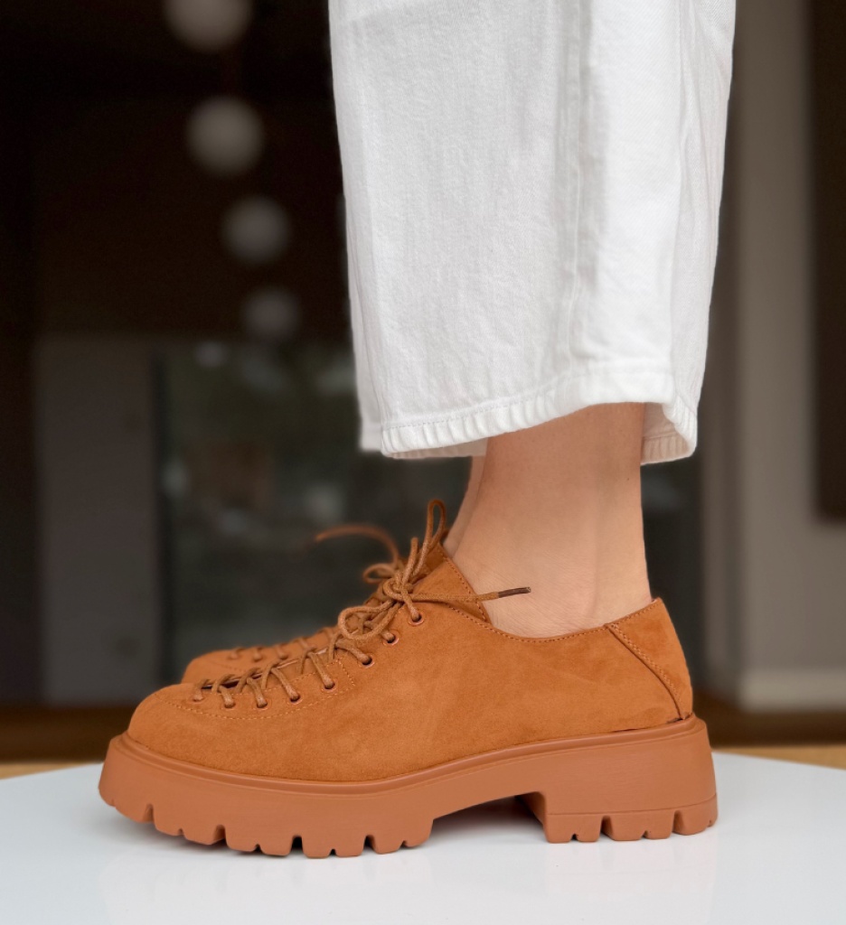 Pantofi Casual Berabe Camel - Eleganță și Confort - imagine 2