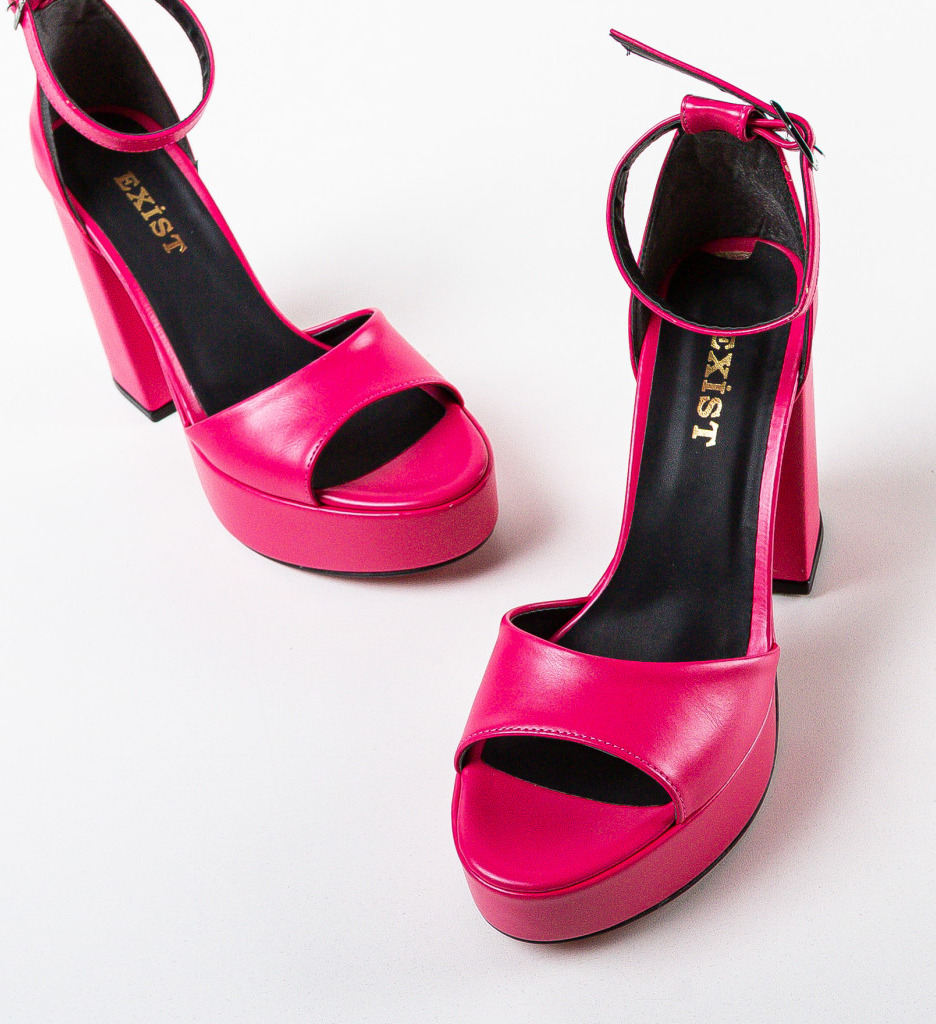 Sandale Dama Katina Fuchsia cu Toc Elegante - imagine 6