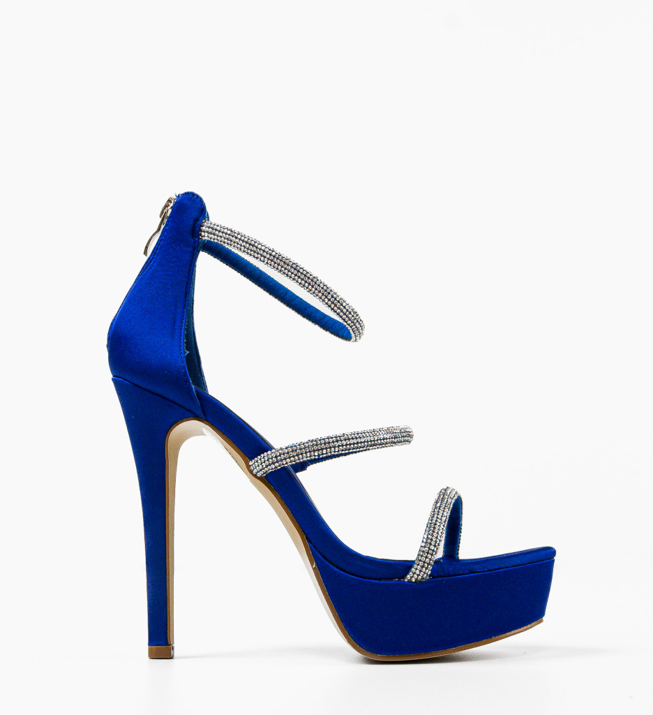 Sandale cu Toc Miilla | Eleganță Albastră - imagine 7