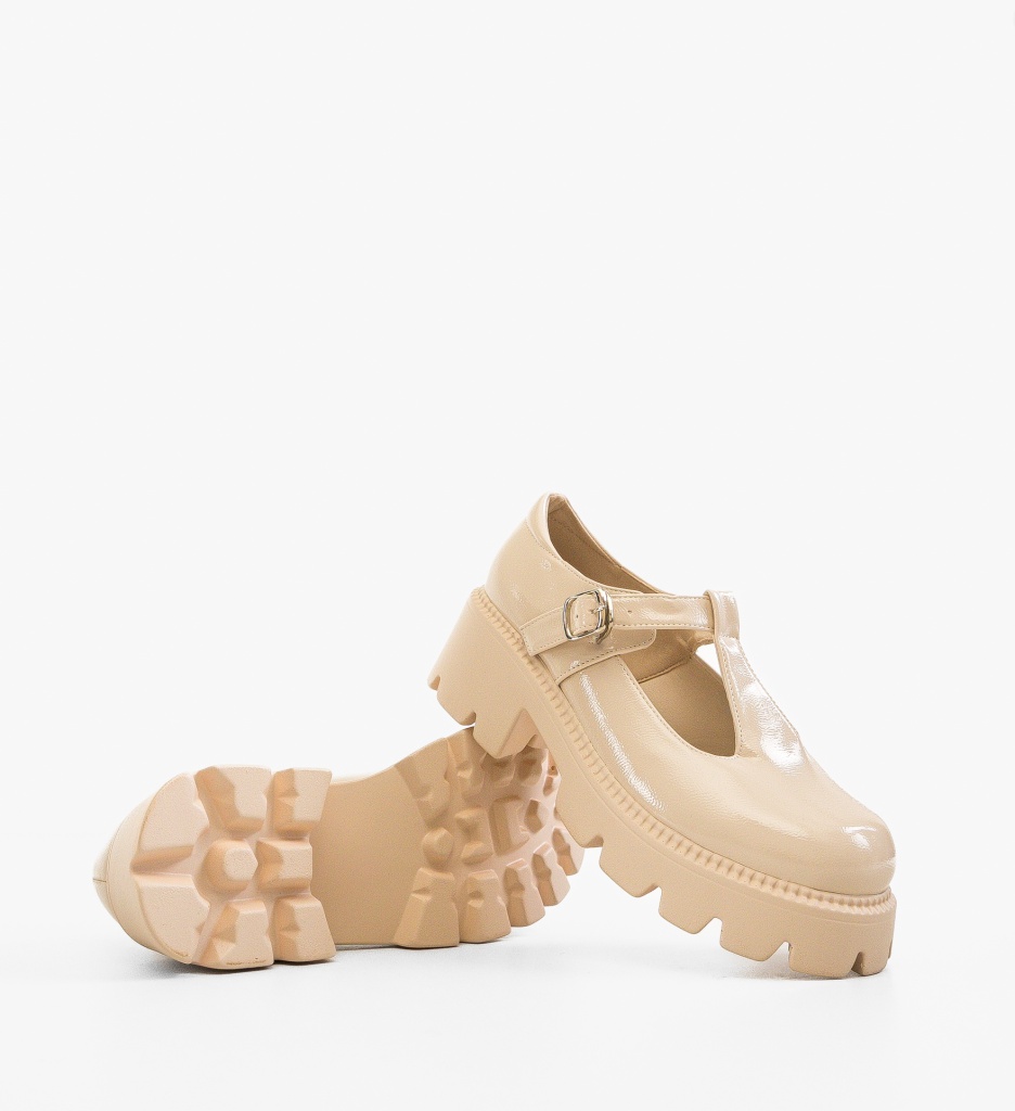 Pantofi Casual Dama Fabox Bej - Confort Stilat - imagine 4