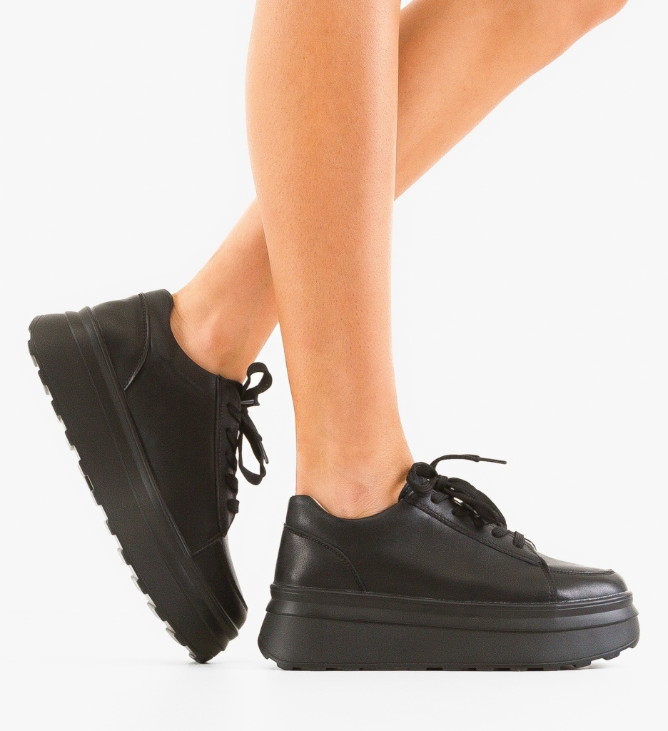 Sneakers Dama Wenom Negri - Confort și Stil