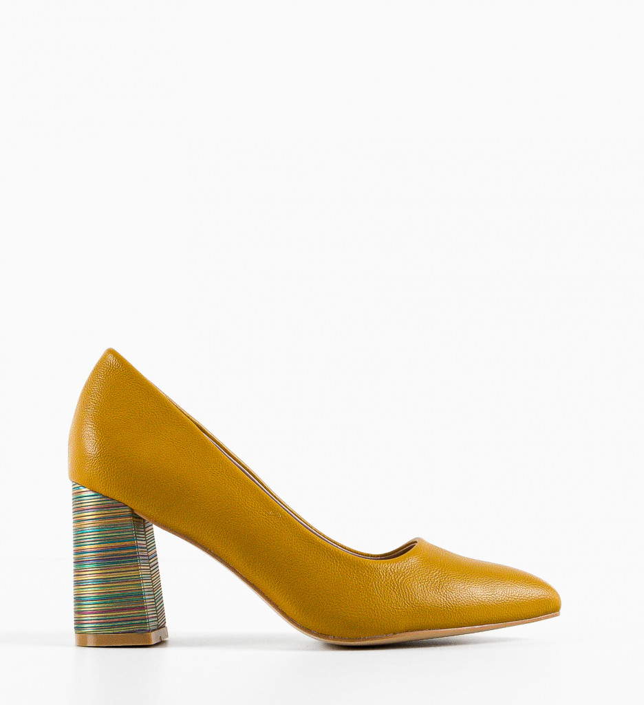 Pantofi Toc Tuka Galbeni - Eleganță și Stil - imagine 4