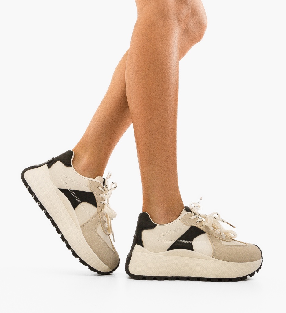 Sneakers Dama Kanne Bej - Confort și Stil - imagine 2