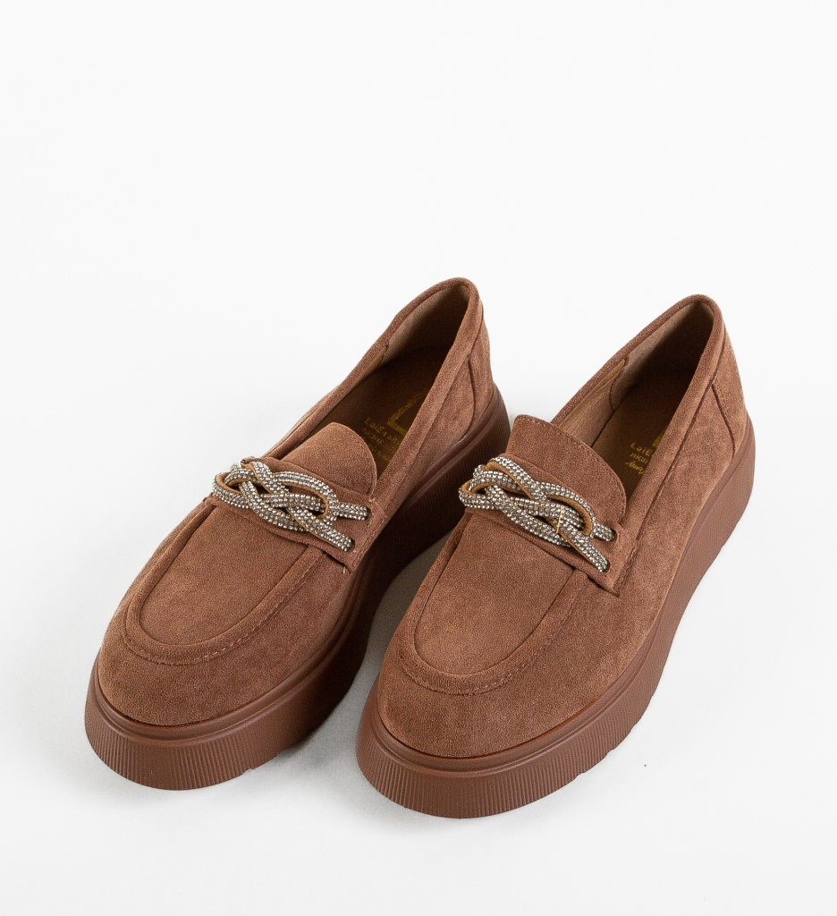 Pantofi Casual Dama Hallel Camel - Confort Stil - imagine 6