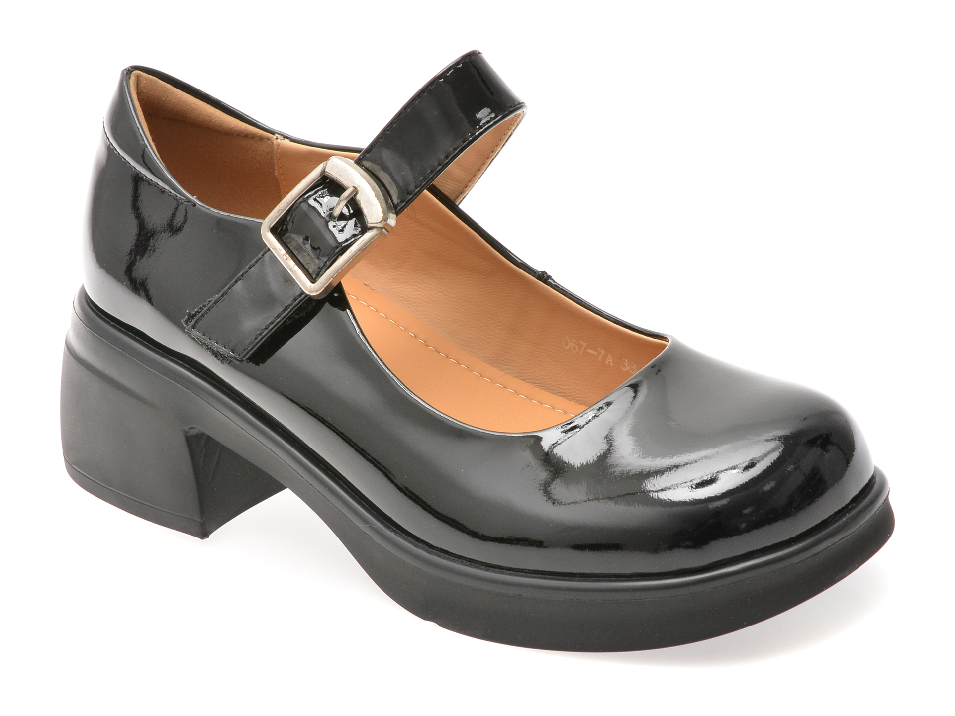 Pantofi Epica Negri Eleganți Piele Lacuită