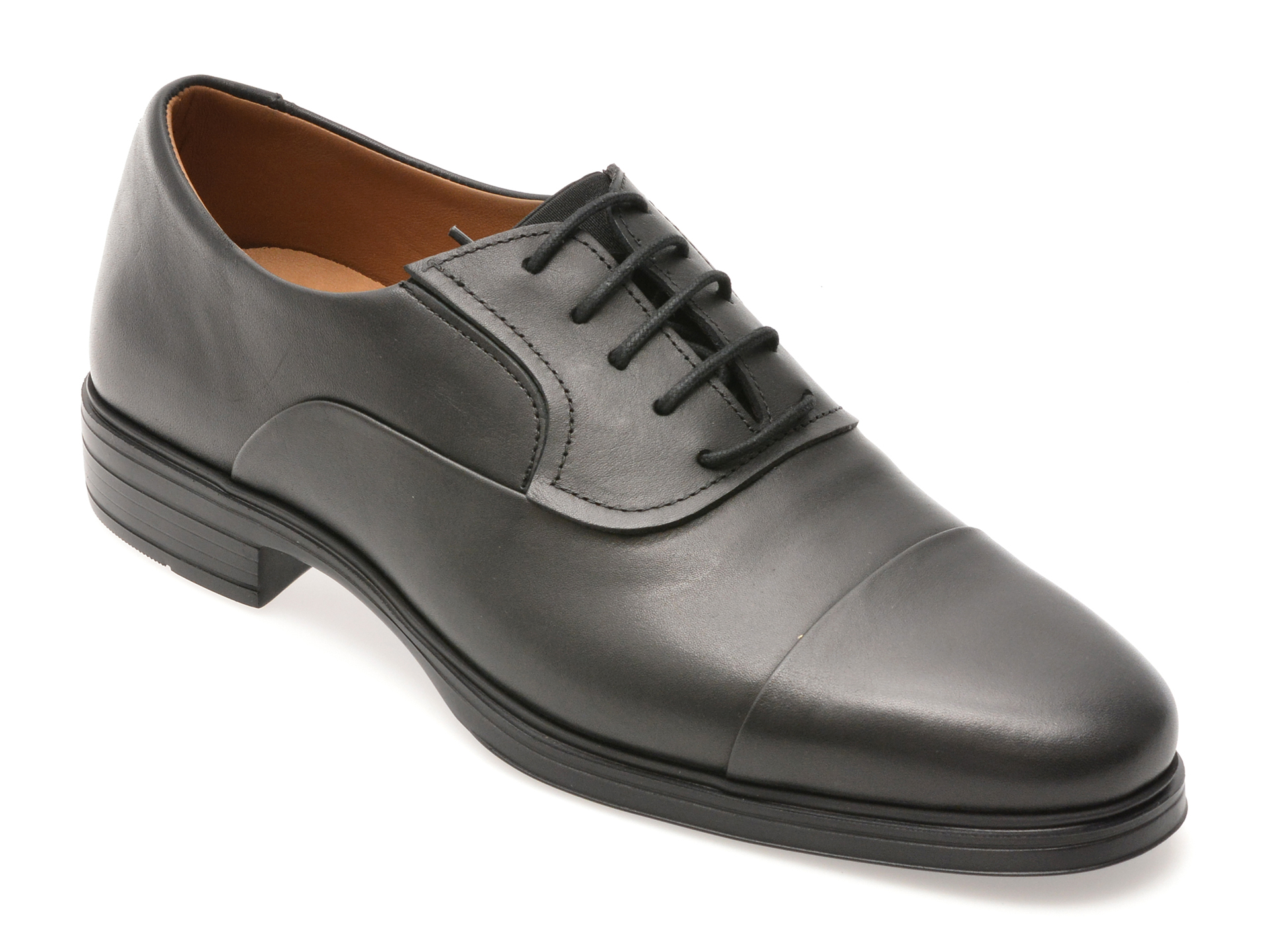 Pantofi OTTER E301 negri din piele naturală