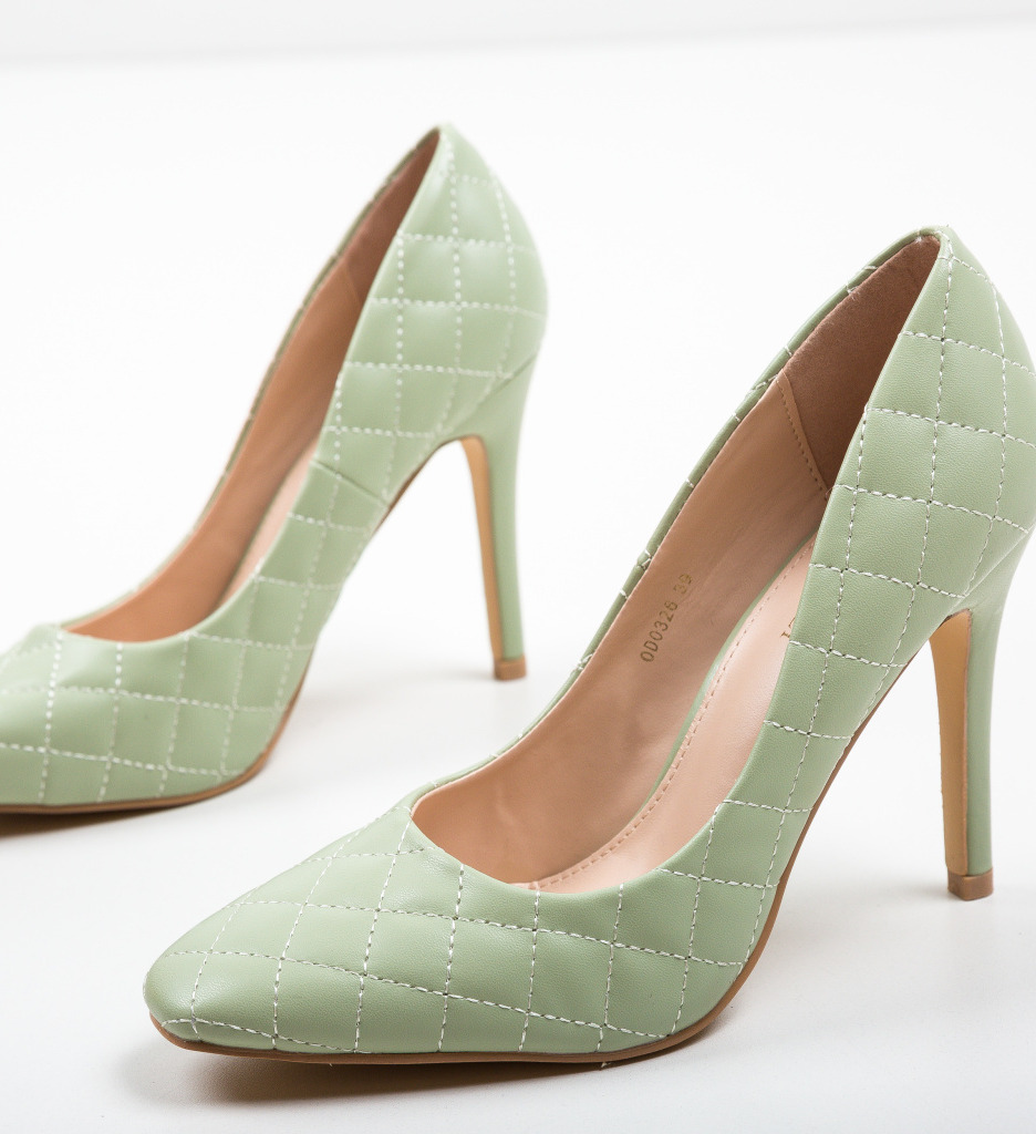 Pantofi Moba Turcoaz cu Toc Eleganți - imagine 8