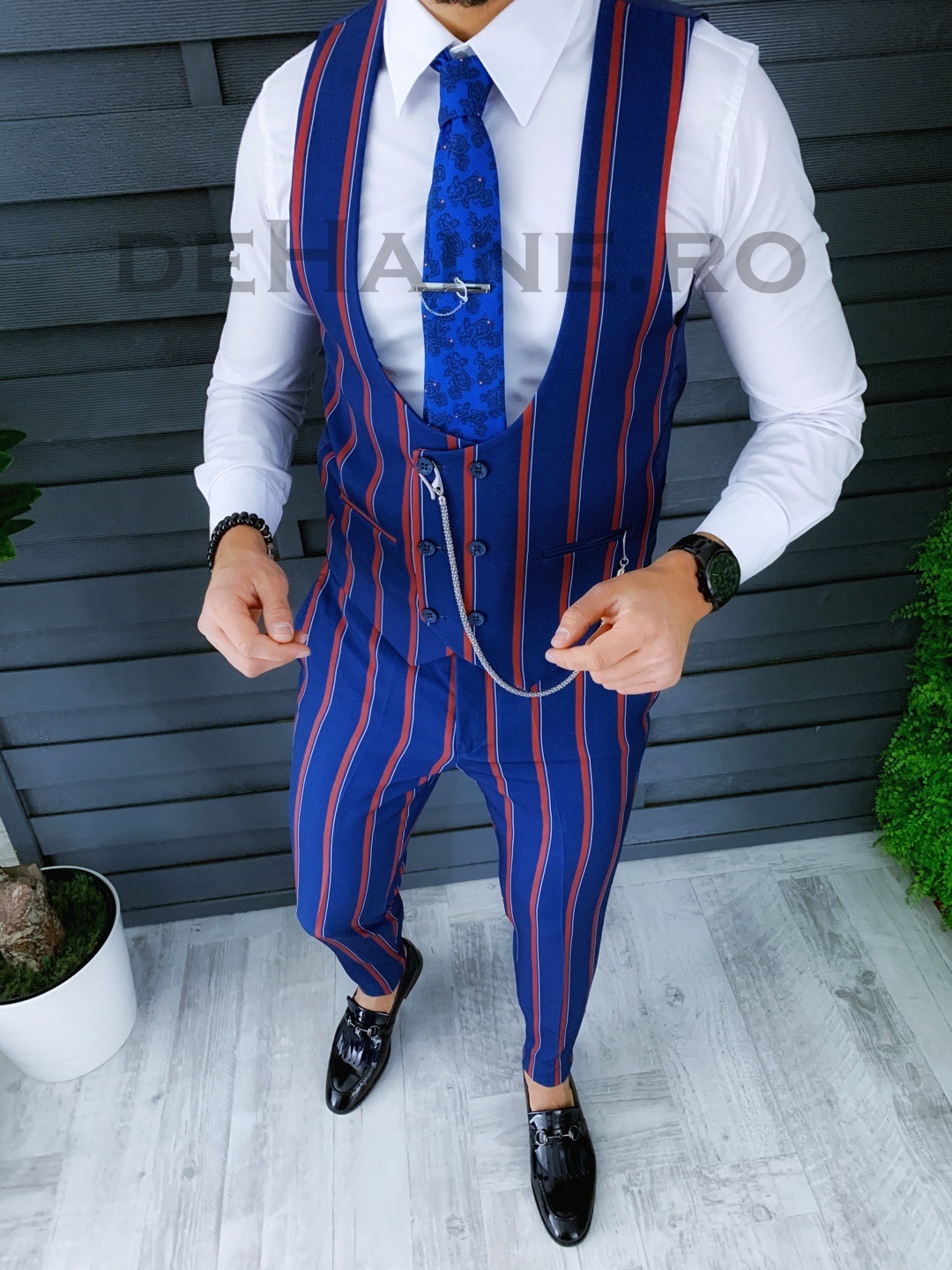 Compleu Barbati Vesta+Pantaloni Elegant Slim Fit