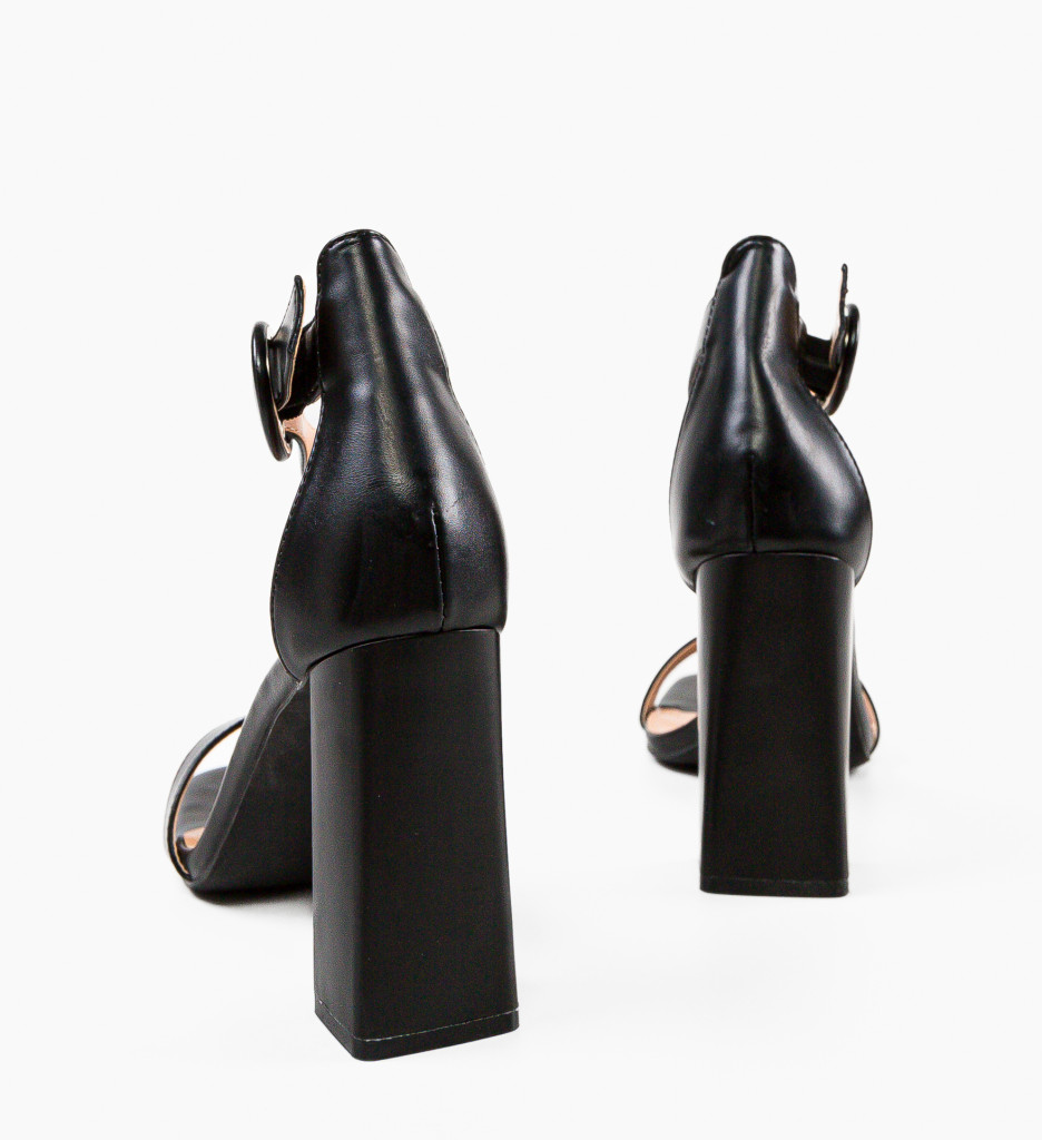 Sandale cu Toc Seppho Negre - Eleganță Clasică - imagine 7