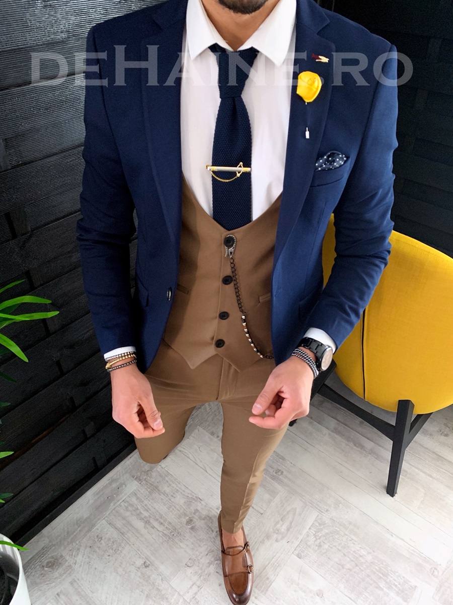 Sacou Barbati Bleumarin Slim Fit ZR A3911