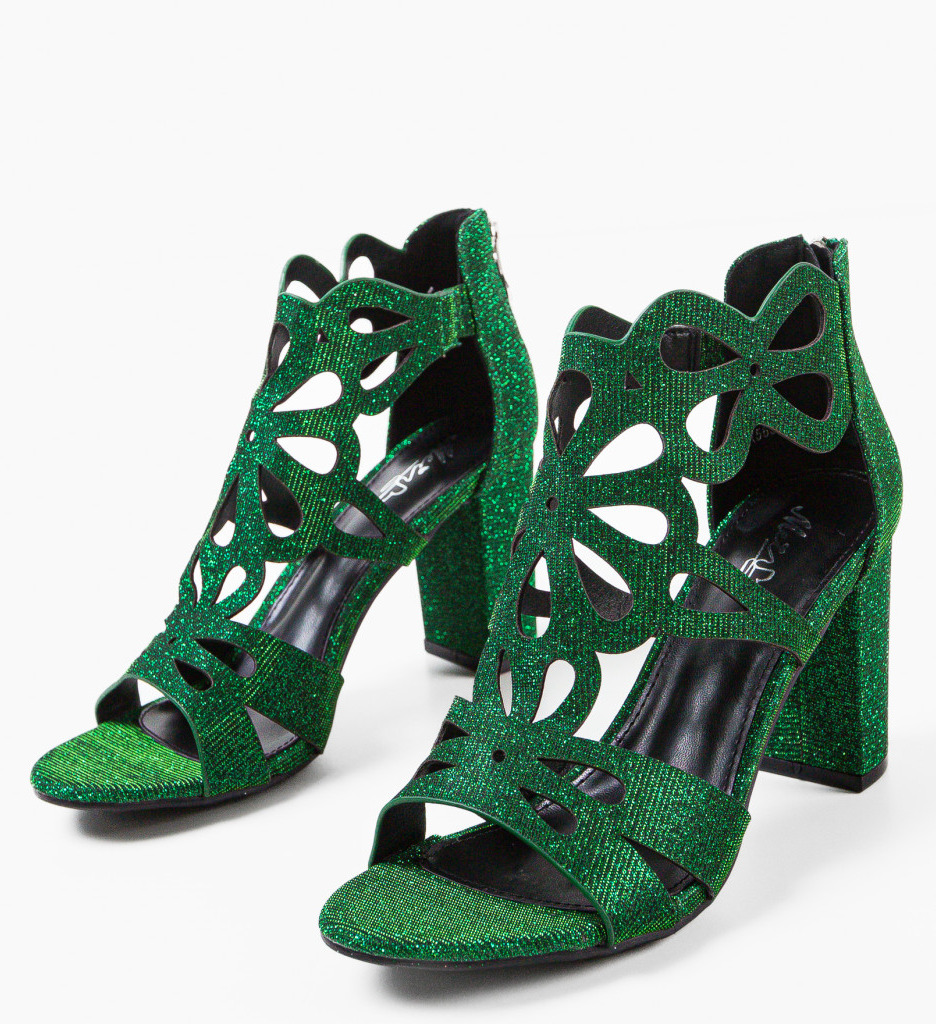 Sandale cu Toc Verzi Minos - Stil si Eleganta - imagine 4