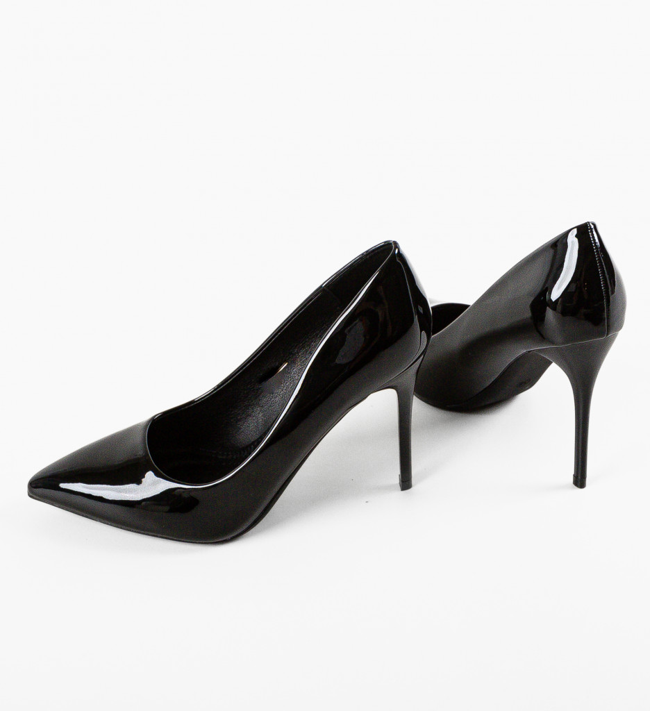 Pantofi Fana Negri cu Toc | Eleganță Asigurată - imagine 7
