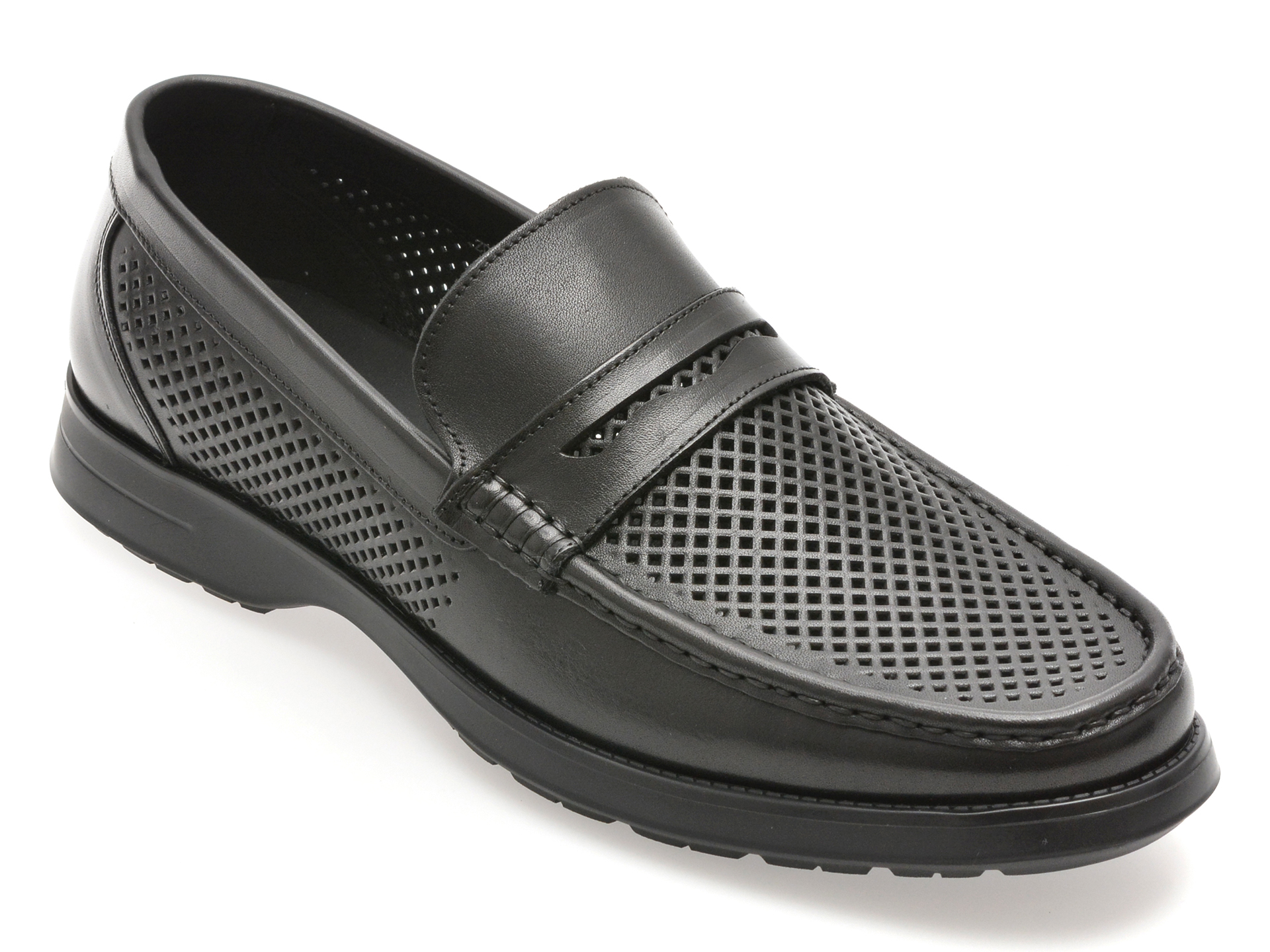Mocasini OTTER negri din piele naturală - eleganță și confort