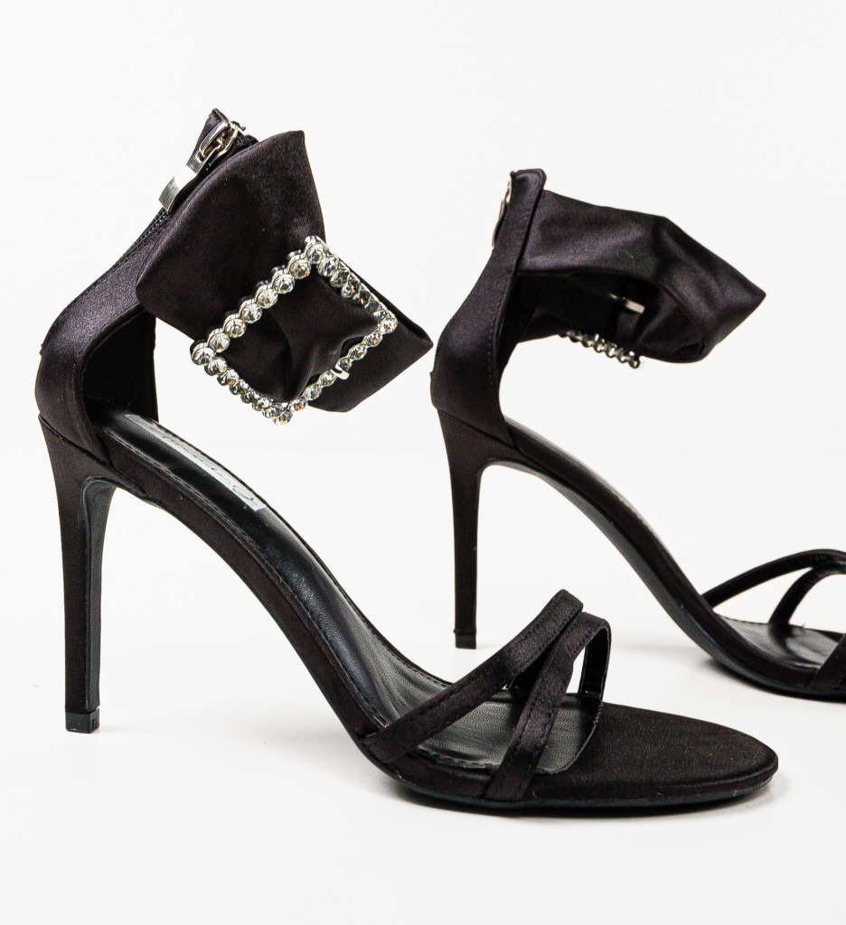 Sandale cu Toc Kenojua Negre | Eleganță Maximă - imagine 5
