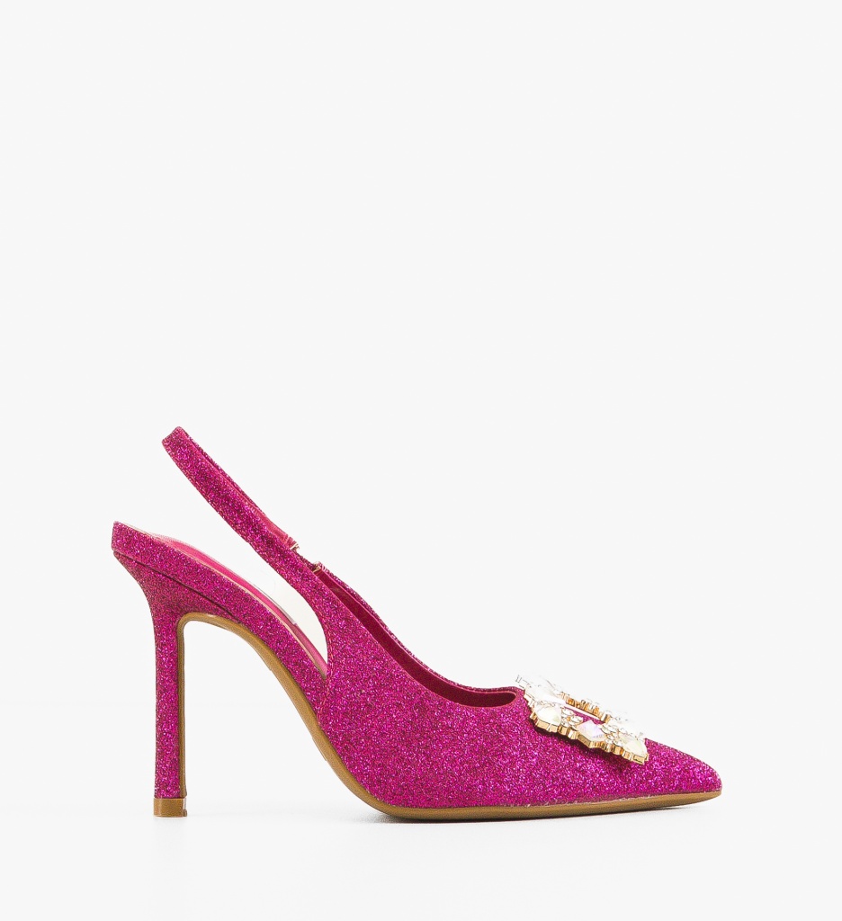 Pantofi Toc Fuchsia Eleganți - imagine 7