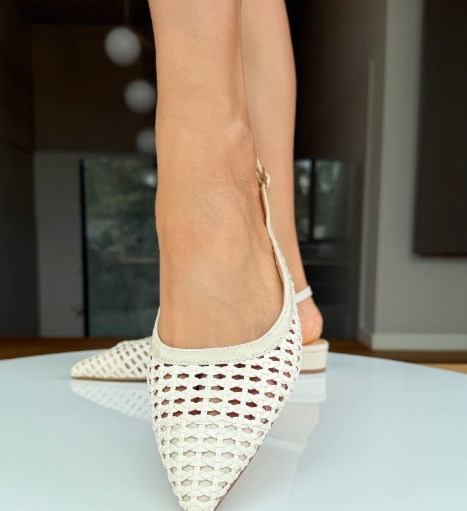 Pantofi dama Nebey Bej cu toc elegant - imagine 4