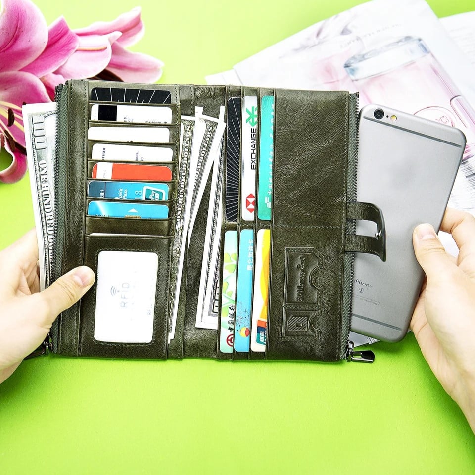 Portofel Delis Bathilda Piele Naturală Negru - imagine 2