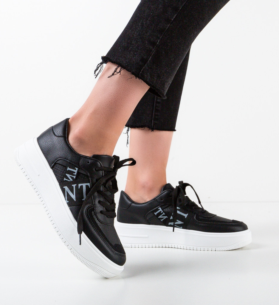 Sneakers Dama Vuton Negre - Confort Stilat - imagine 4
