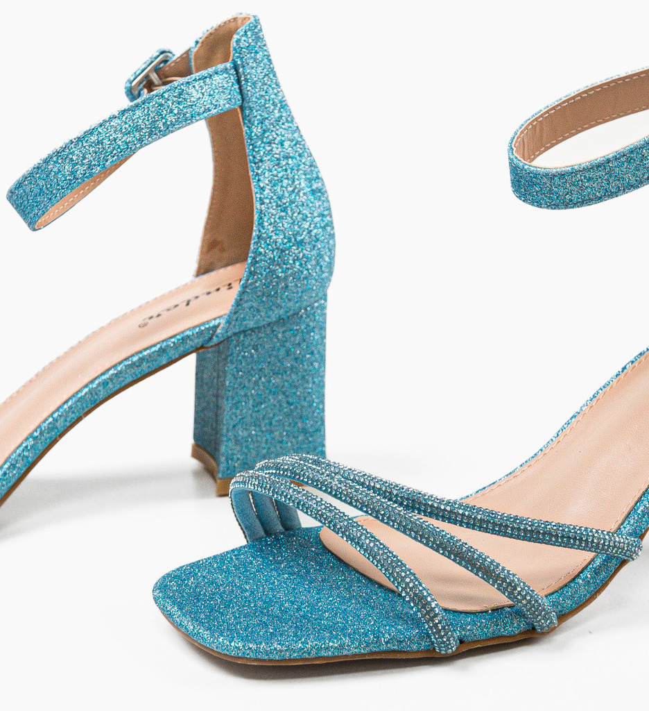 Sandale Toc Geirmun Albastre Elegante - imagine 6
