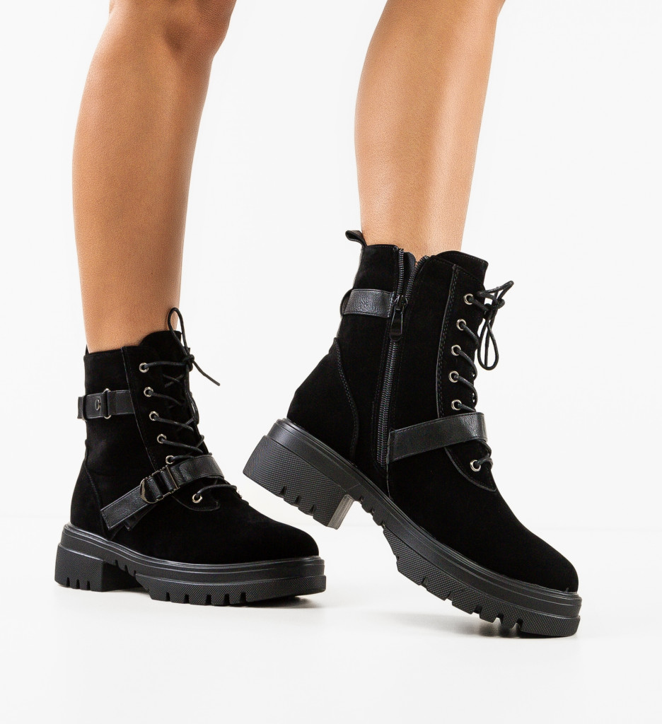 Ghete Dama Choper Negre - Stil & Confort - imagine 2
