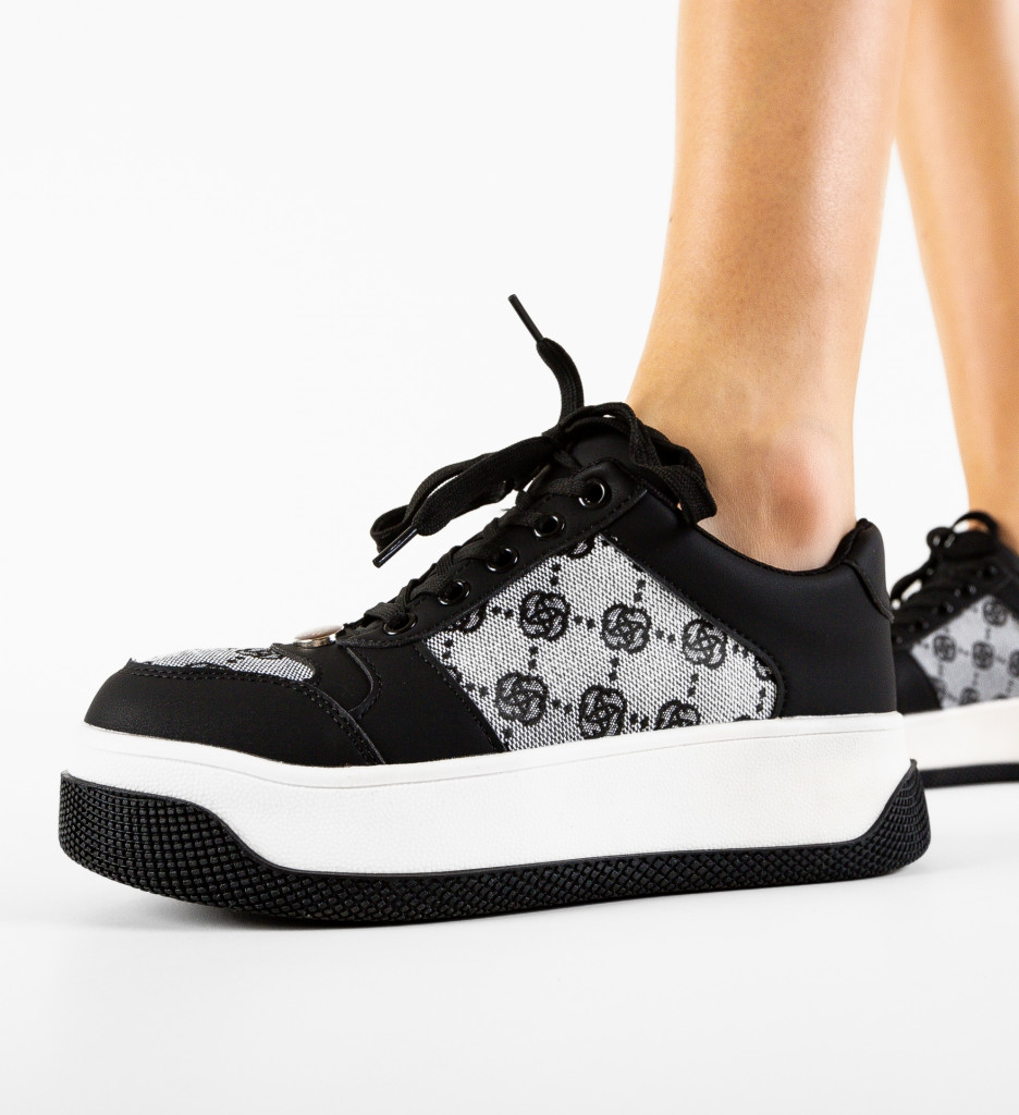 Sneakers Dama Guett Negri 2 | Confort și Stil - imagine 2