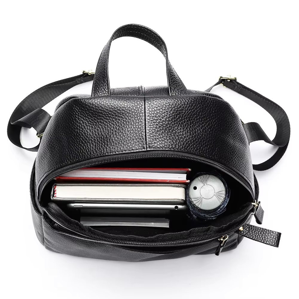 Rucsac Dama Delis Bordo Piele Naturala - imagine 4