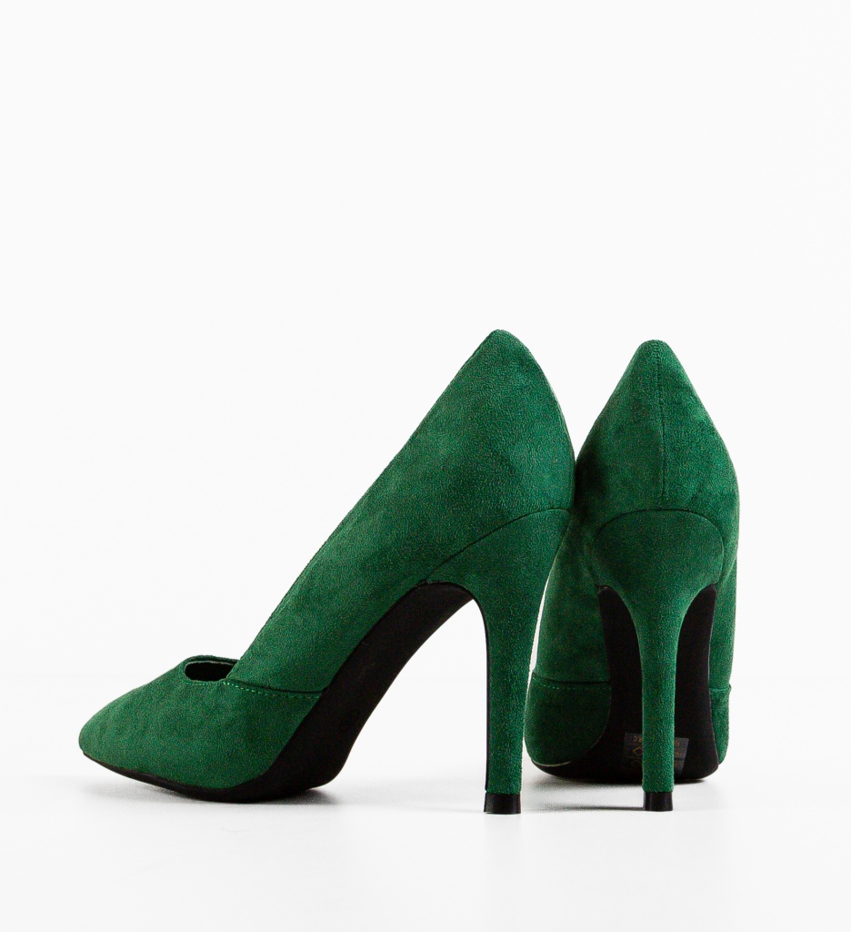 Pantofi dama Araj Verzi cu Toc Elegant - imagine 8